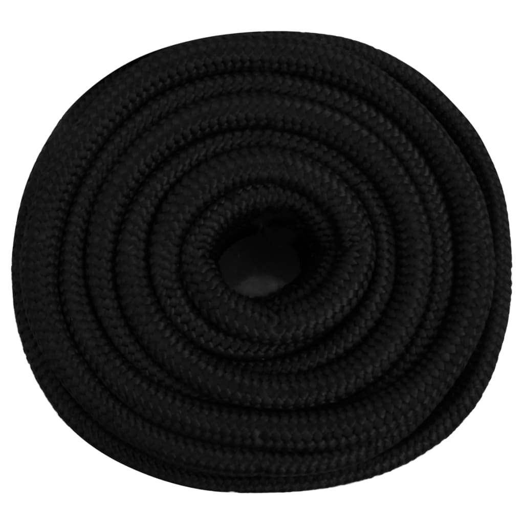vidaXL Corde de travail Noir 25 mm 50 m Polyester