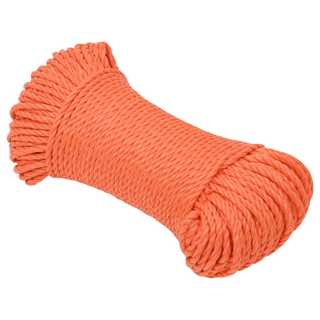 vidaXL Corde de travail Orange 3 mm 500 m Polypropylène