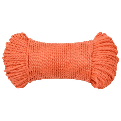 vidaXL Corde de travail Orange 3 mm 500 m Polypropylène