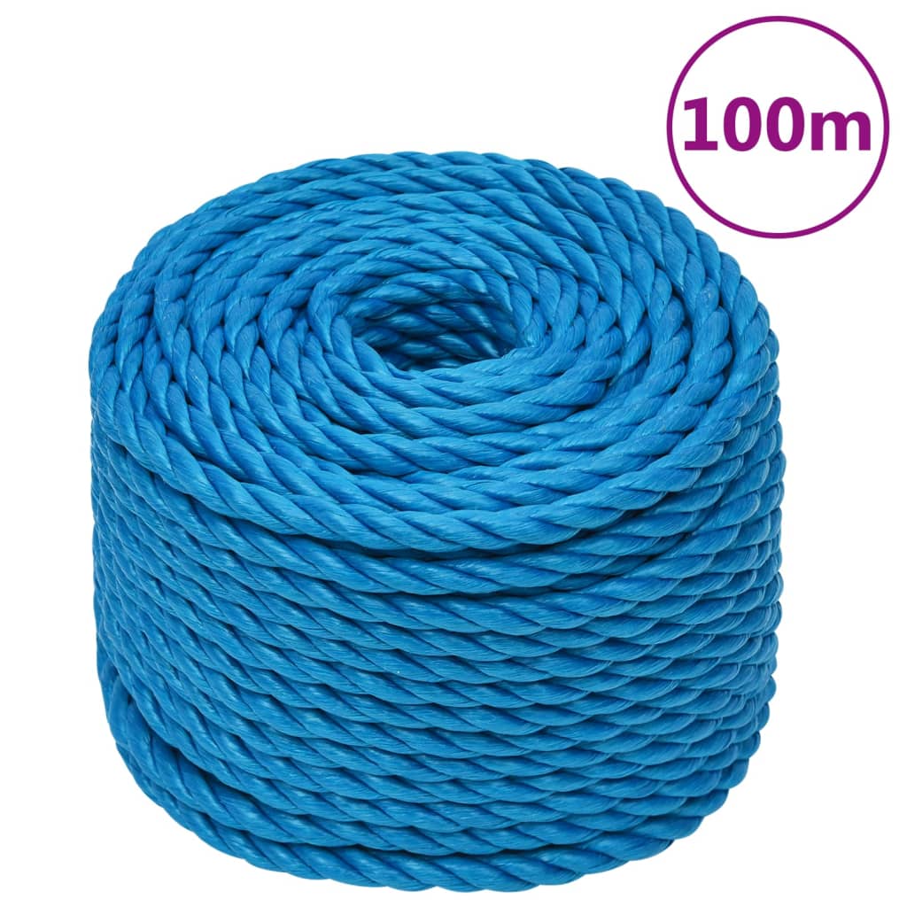 vidaXL Corde de travail Bleu 24 mm 100 m polypropylène