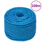 vidaXL Corde de travail Bleu 24 mm 100 m polypropylène