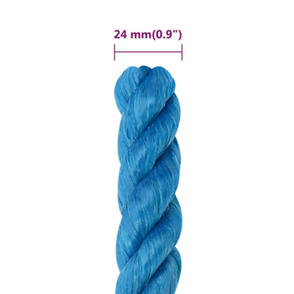 vidaXL Corde de travail Bleu 24 mm 100 m polypropylène