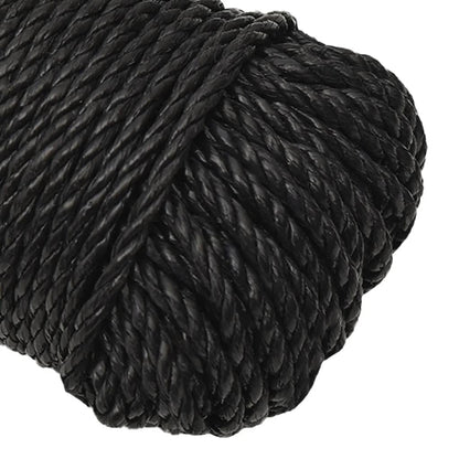 vidaXL Corde de travail Noir 3 mm 100 m polypropylène
