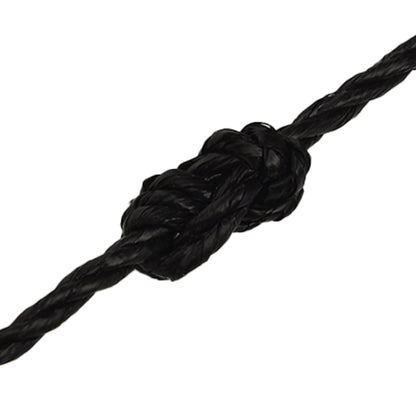 vidaXL Corde de travail Noir 3 mm 100 m polypropylène