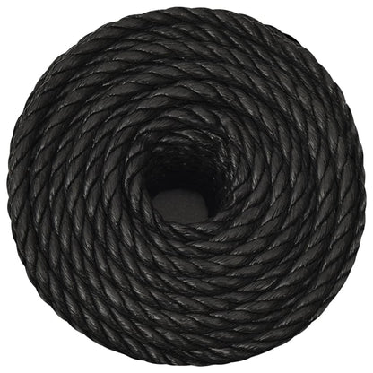 vidaXL Corde de travail Noir 10 mm 25 m polypropylène