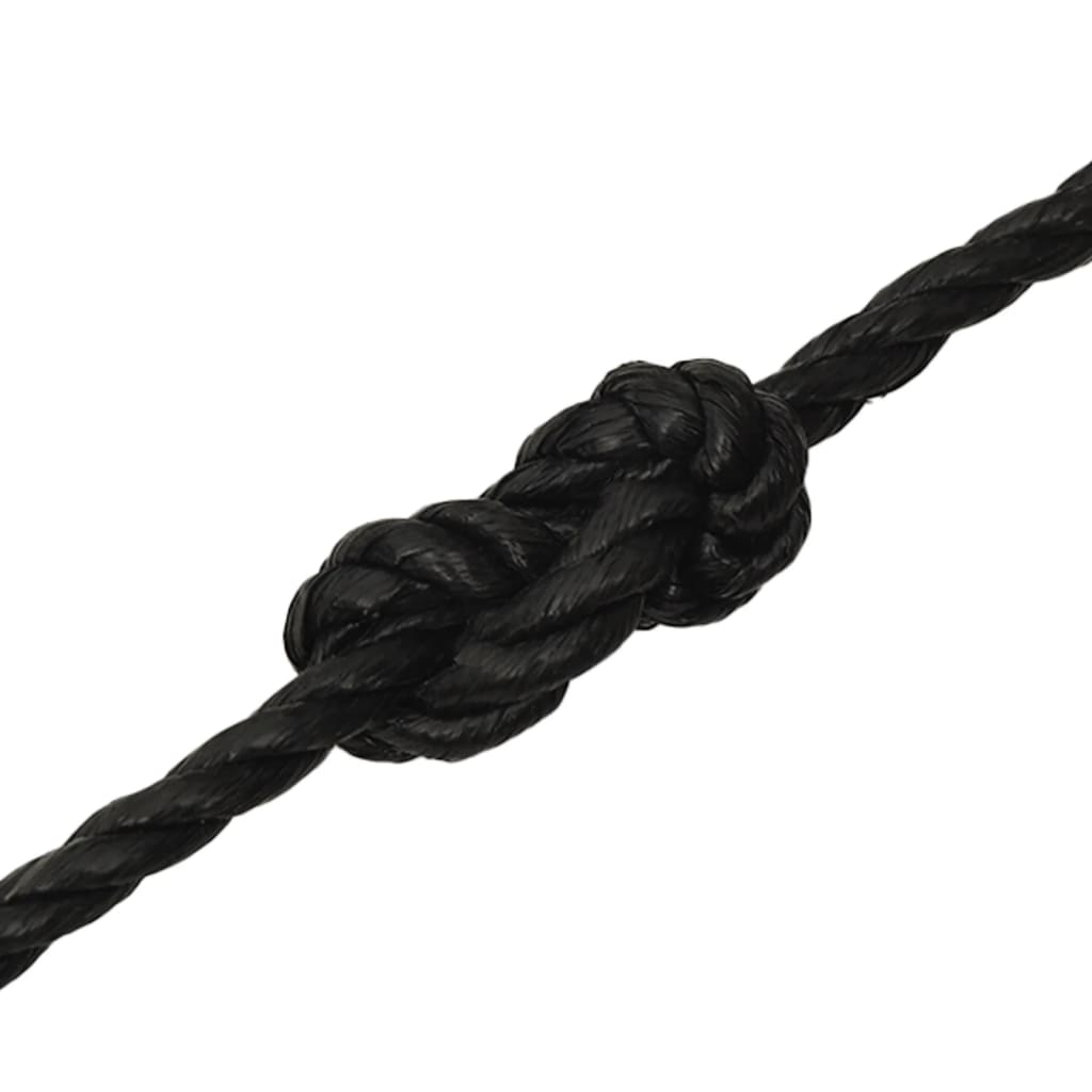 vidaXL Corde de travail Noir 10 mm 25 m polypropylène