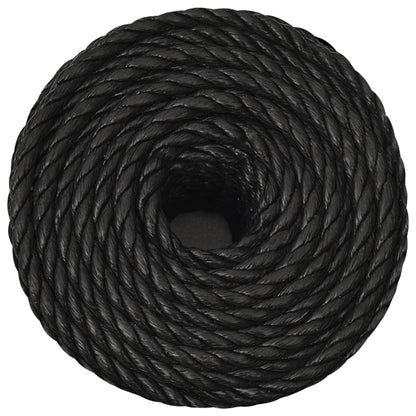 vidaXL Corde de travail Noir 12 mm 250 m polypropylène