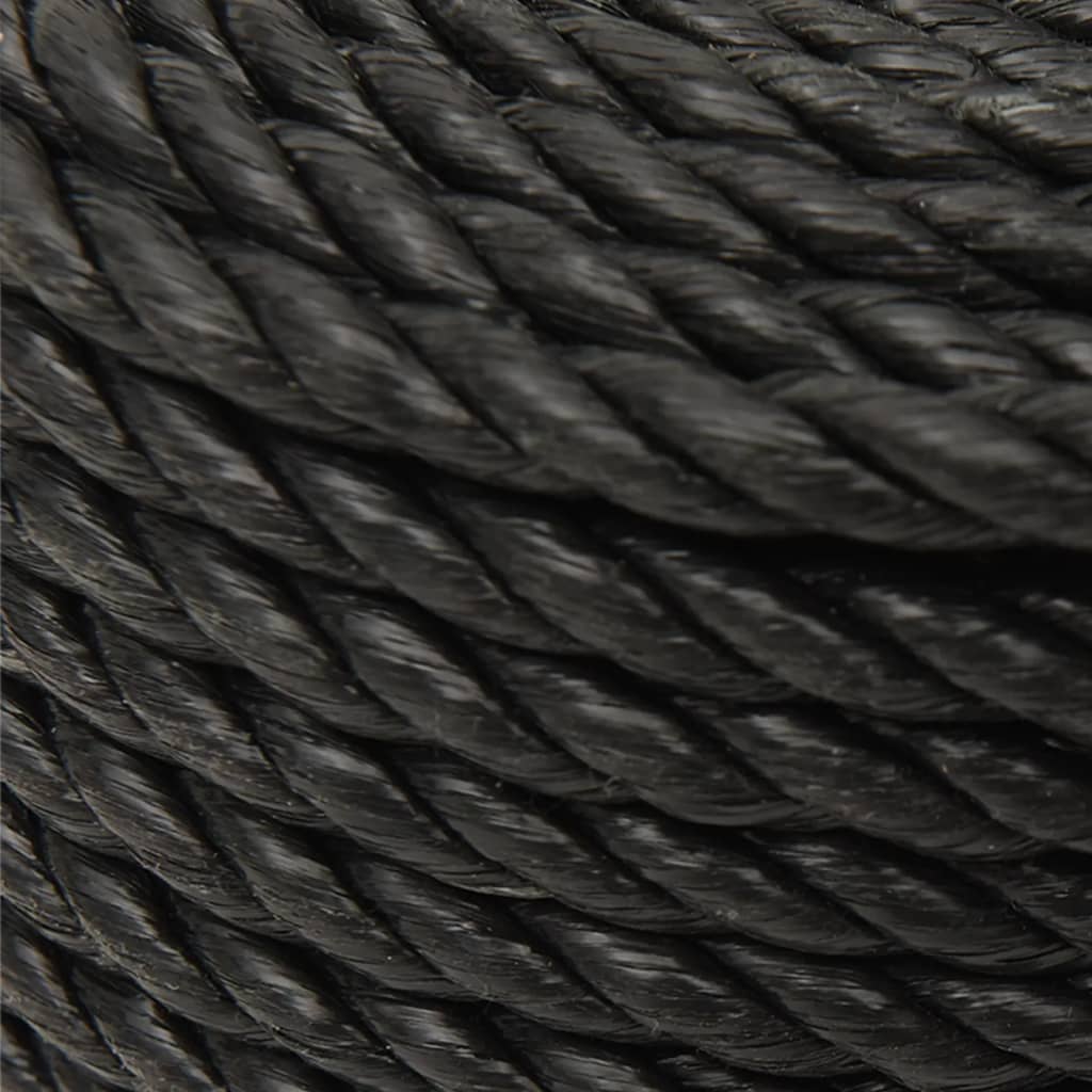 vidaXL Corde de travail Noir 12 mm 250 m polypropylène
