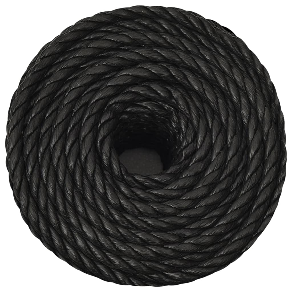 vidaXL Corde de travail Noir 14 mm 50 m polypropylène