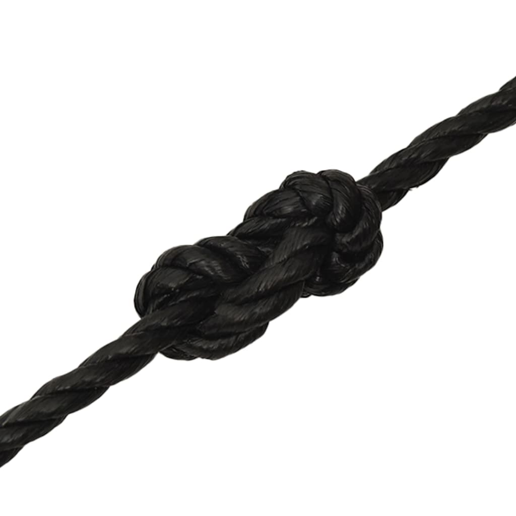 vidaXL Corde de travail Noir 14 mm 50 m polypropylène