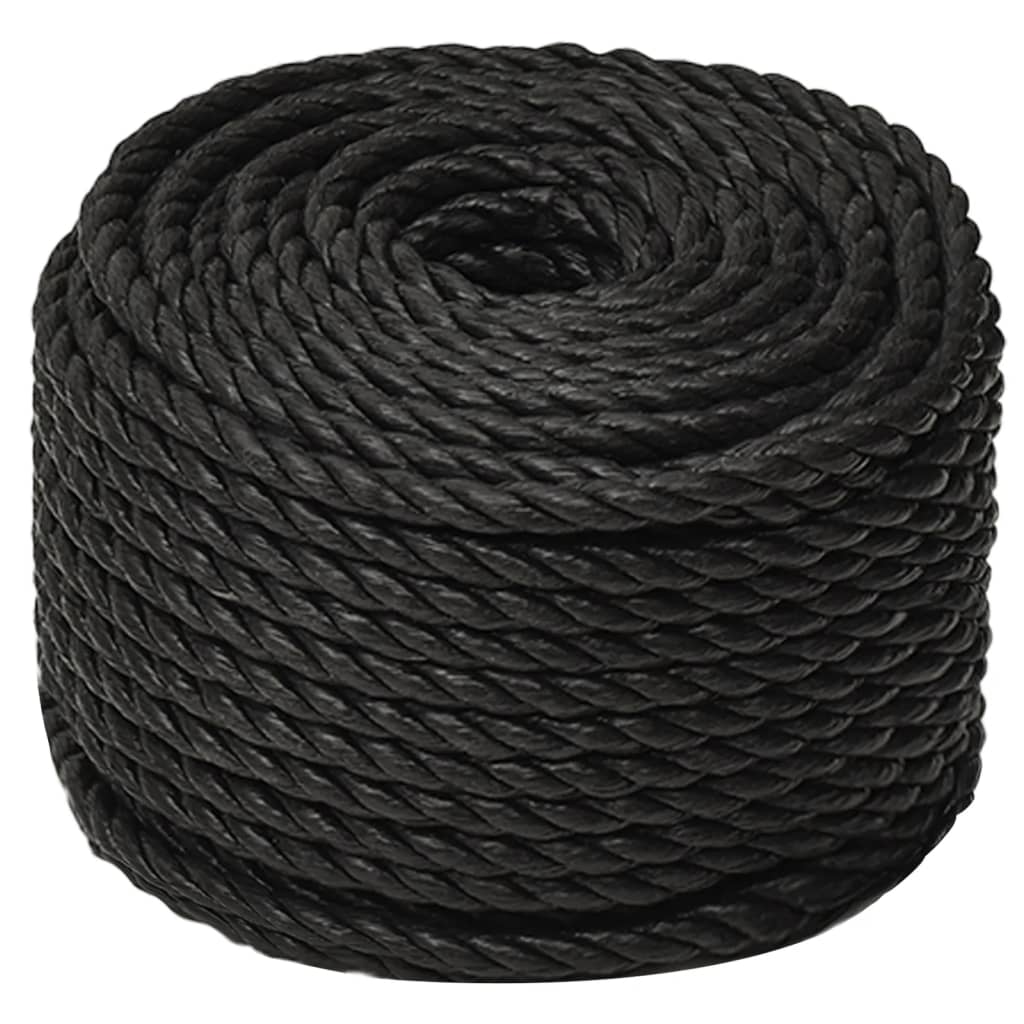 vidaXL Corde de travail Noir 14 mm 250 m polypropylène