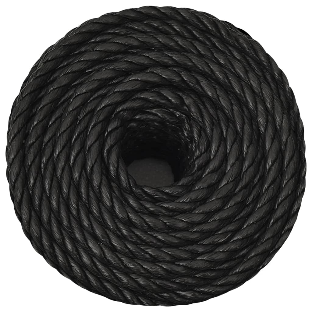 vidaXL Corde de travail Noir 14 mm 250 m polypropylène