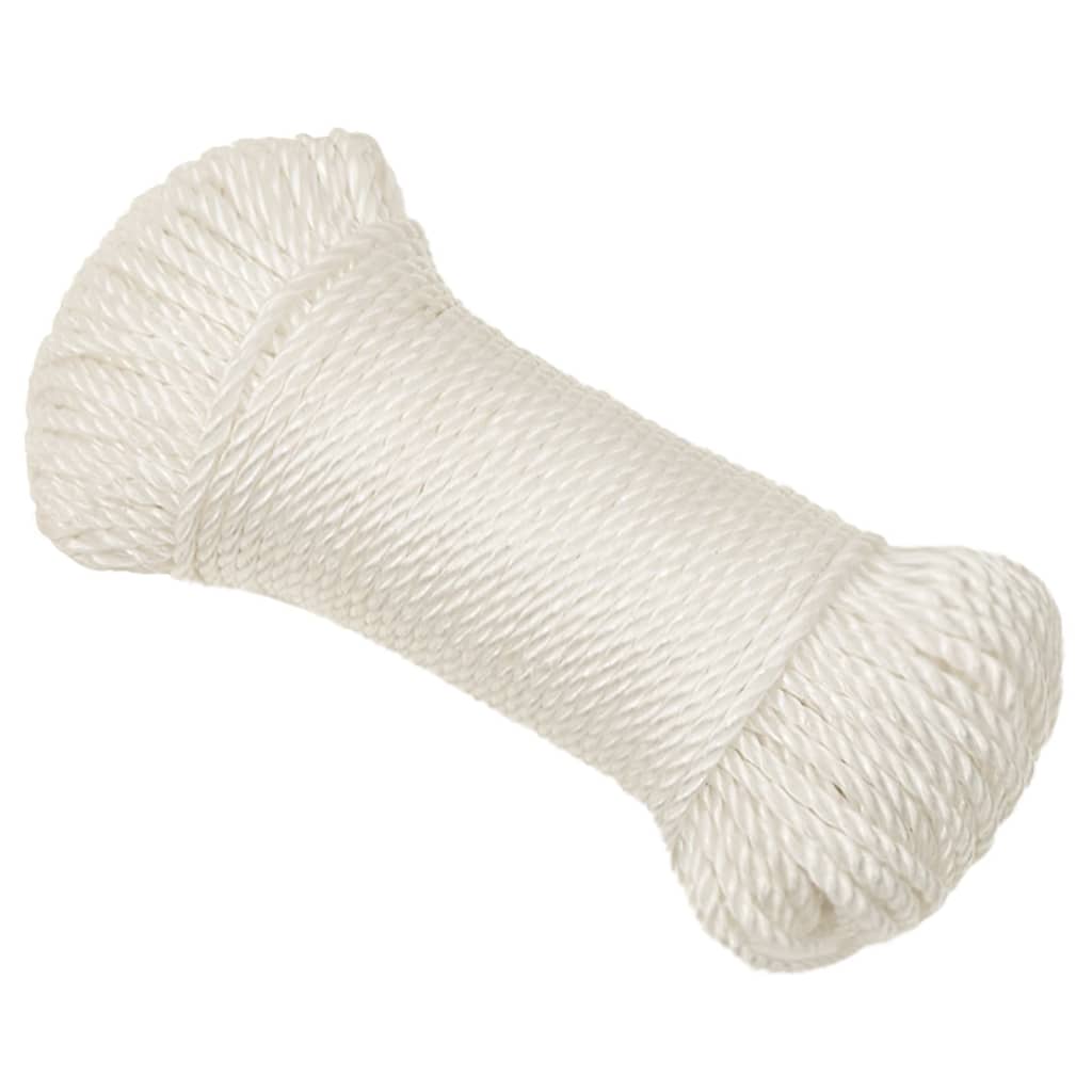 vidaXL Corde de travail Blanc 3 mm 100 m polypropylène