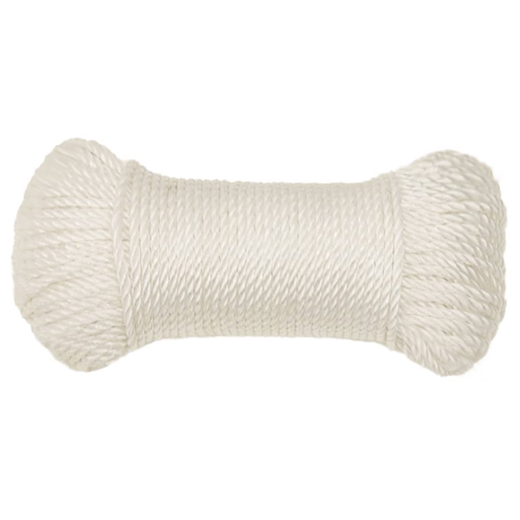 vidaXL Corde de travail Blanc 3 mm 100 m polypropylène