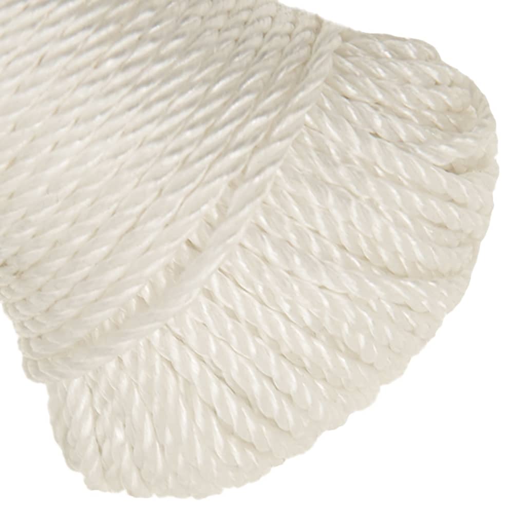 vidaXL Corde de travail Blanc 3 mm 100 m polypropylène