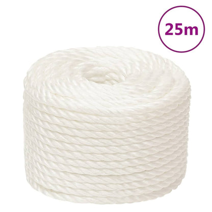 vidaXL Corde de travail Blanc 12 mm 25 m polypropylène