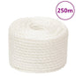 vidaXL Corde de travail Blanc 12 mm 250 m polypropylène