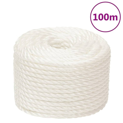 vidaXL Corde de travail Blanc 14 mm 100 m polypropylène