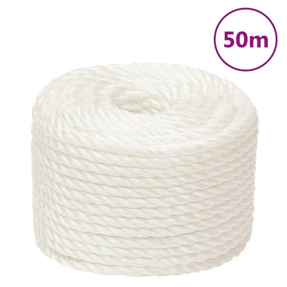 vidaXL Corde de travail Blanc 24 mm 50 m polypropylène