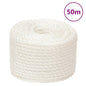 vidaXL Corde de travail Blanc 24 mm 50 m polypropylène