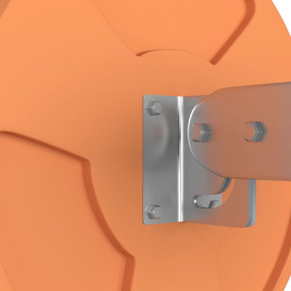 vidaXL Miroir de traffic convexe extérieur Orange Ø30 cm Polycarbonate