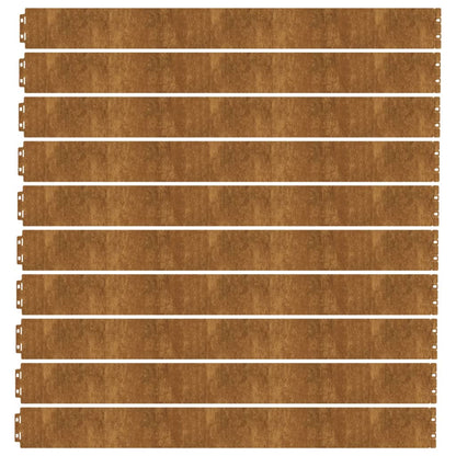 vidaXL Bordures de pelouse 10 pcs 10x103 cm acier corten flexible