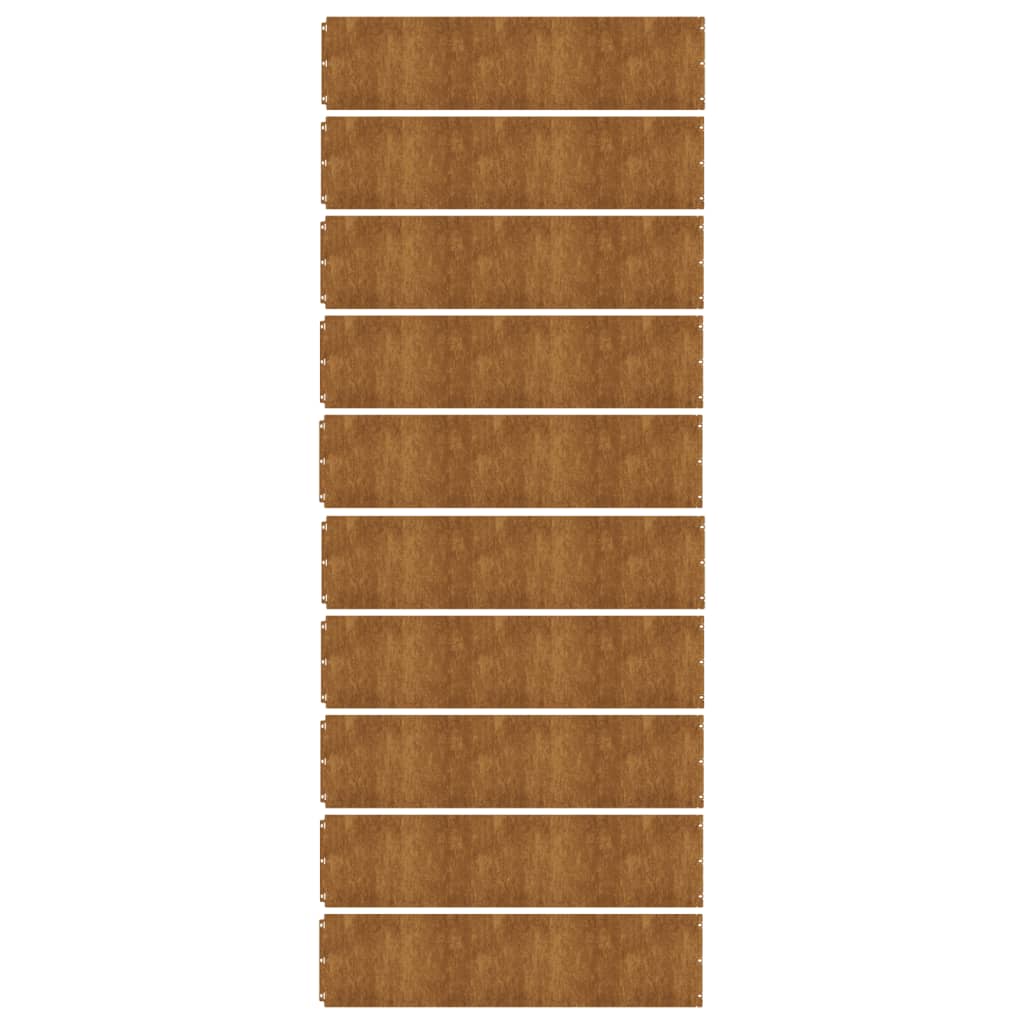 vidaXL Bordures de pelouse 10 pcs 25x103 cm acier corten flexible