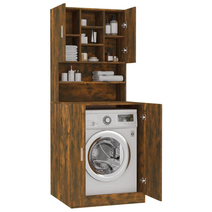 vidaXL Armoire de machine à laver Chêne fumé Bois d’ingénierie