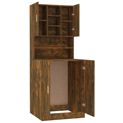 vidaXL Armoire de machine à laver Chêne fumé Bois d’ingénierie