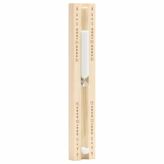 vidaXL Minuterie à sable pour sauna 15 minutes Bois massif de pin