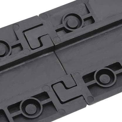 vidaXL Rampes de protection de câble 2 pcs 98,5 cm Noir