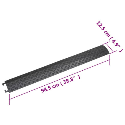 vidaXL Rampes de protection de câble 2 pcs 98,5 cm Noir
