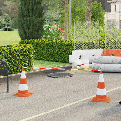 vidaXL Barres de cônes de circulation rétractables 10pcs ABS 116-197cm