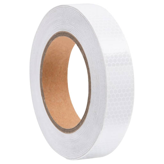 vidaXL Bande réfléchissante Blanc 2,5 cmx20 m PVC