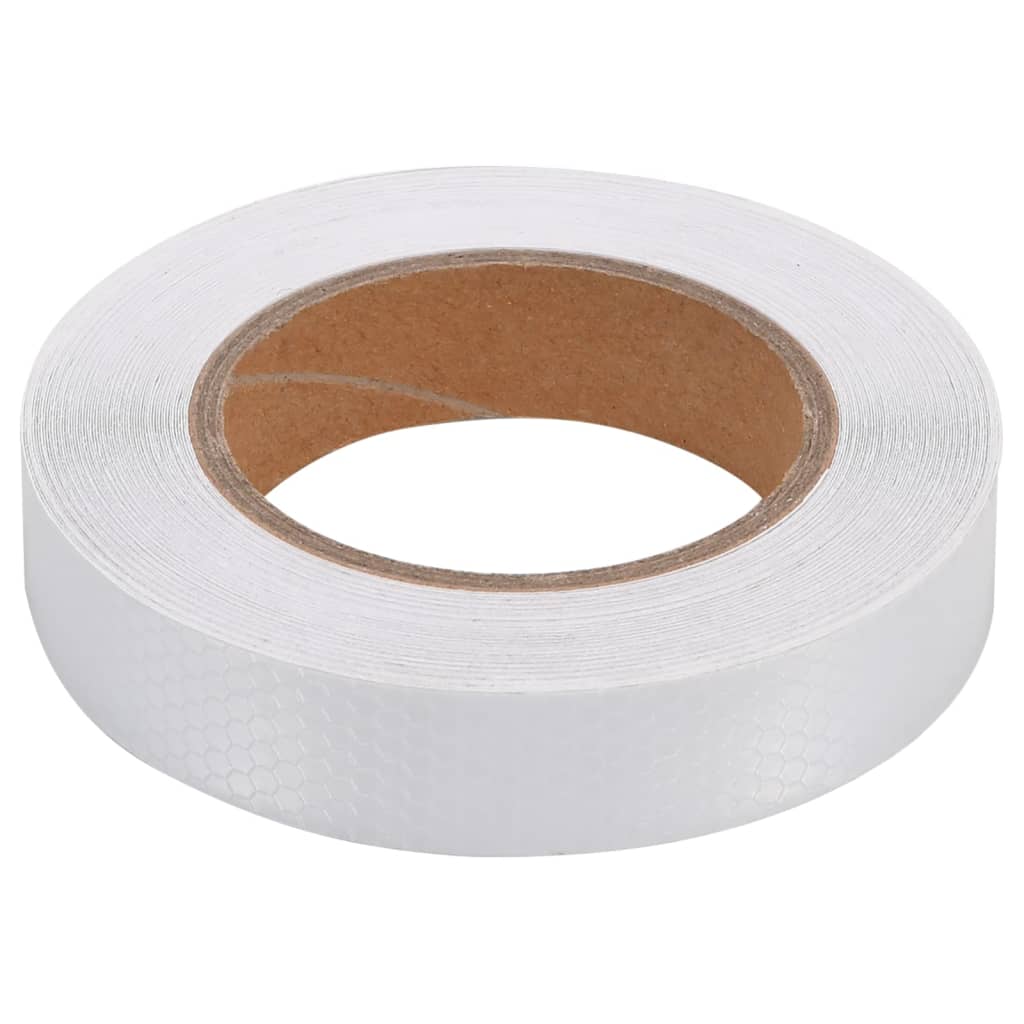 vidaXL Bande réfléchissante Blanc 2,5 cmx20 m PVC