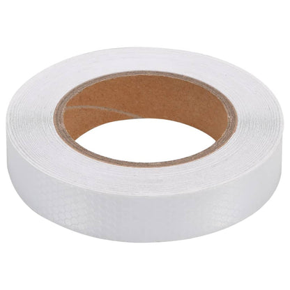 vidaXL Bande réfléchissante Blanc 2,5 cmx20 m PVC