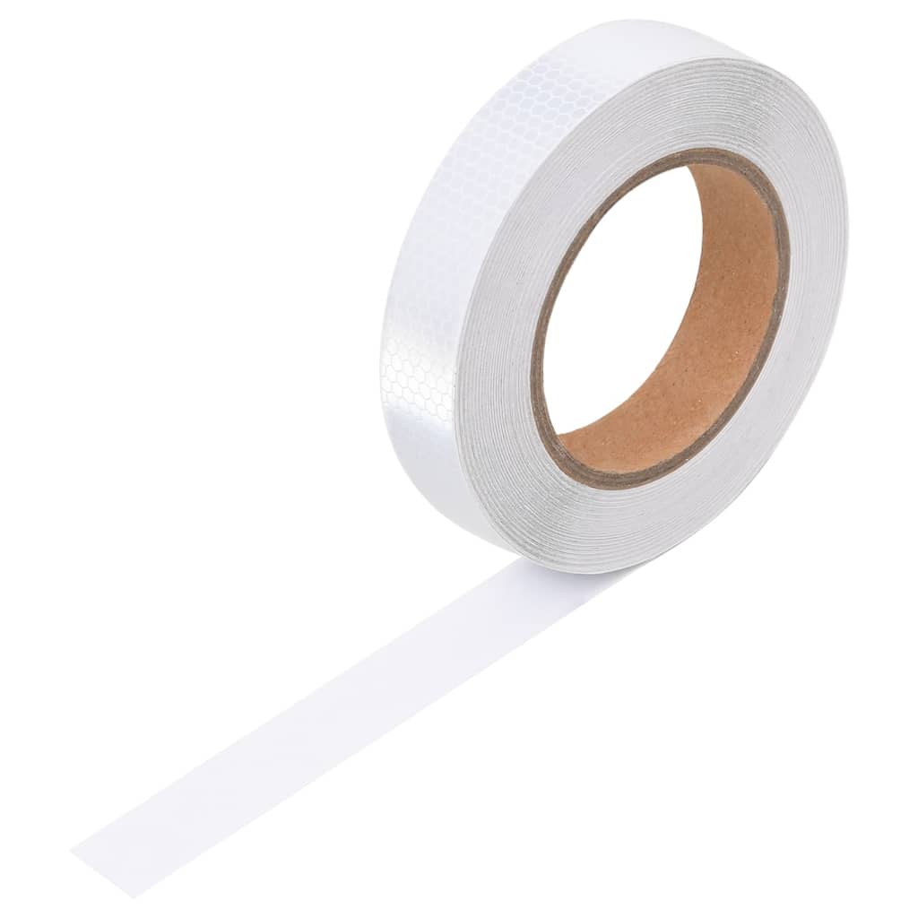 vidaXL Bande réfléchissante Blanc 2,5 cmx20 m PVC
