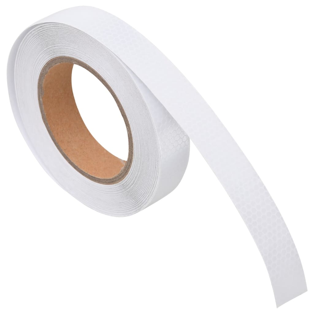 vidaXL Bande réfléchissante Blanc 2,5 cmx20 m PVC