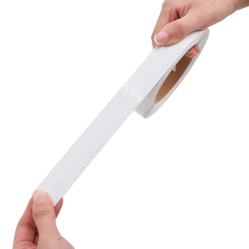 vidaXL Bande réfléchissante Blanc 2,5 cmx20 m PVC