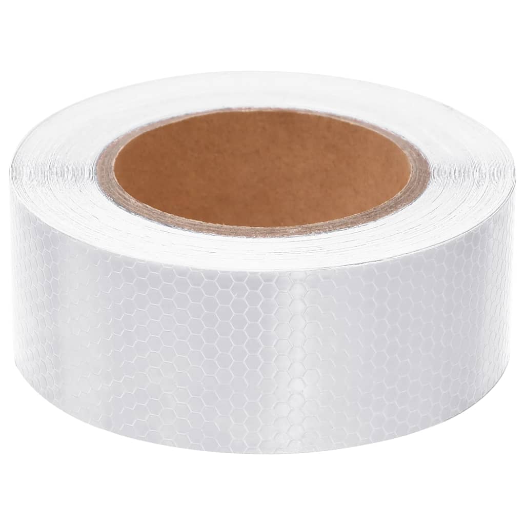 vidaXL Bande réfléchissante Blanc 5 cmx20 m PVC