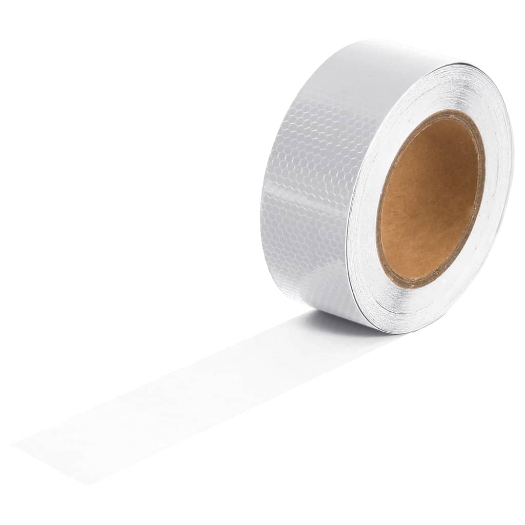 vidaXL Bande réfléchissante Blanc 5 cmx20 m PVC