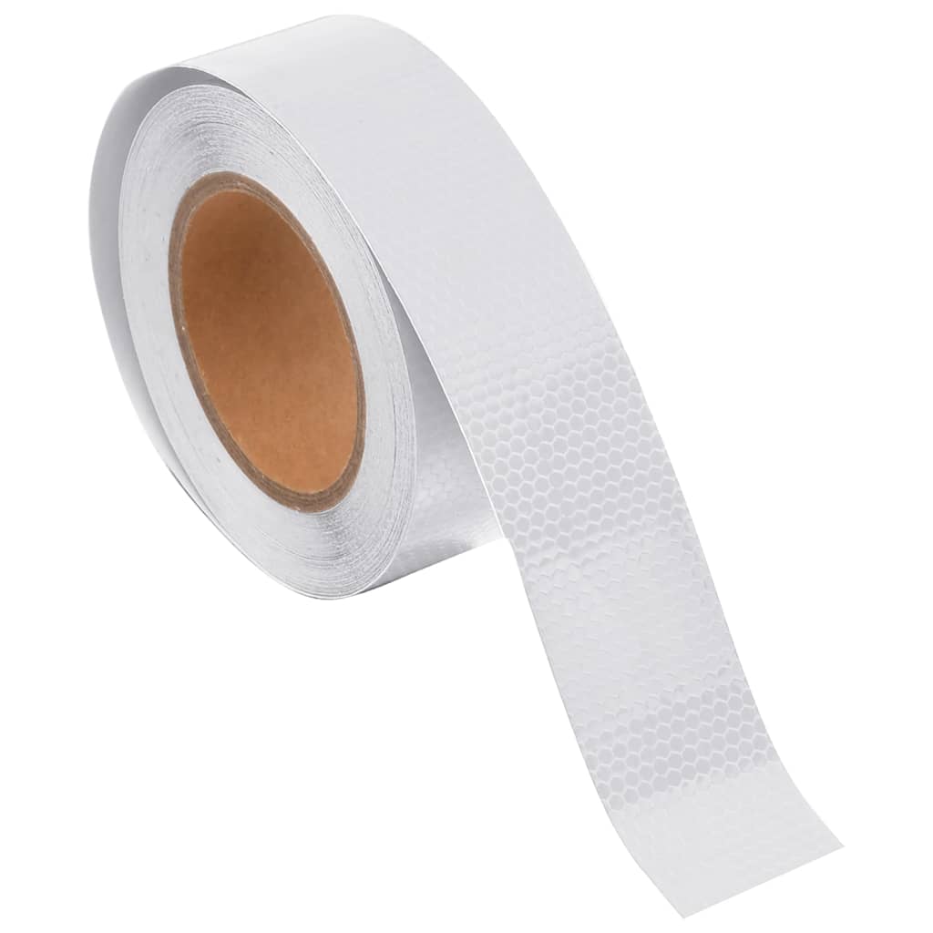 vidaXL Bande réfléchissante Blanc 5 cmx20 m PVC