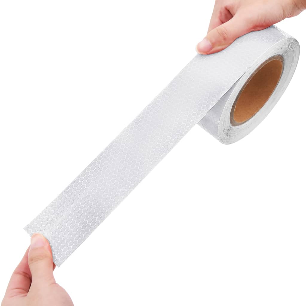 vidaXL Bande réfléchissante Blanc 5 cmx20 m PVC