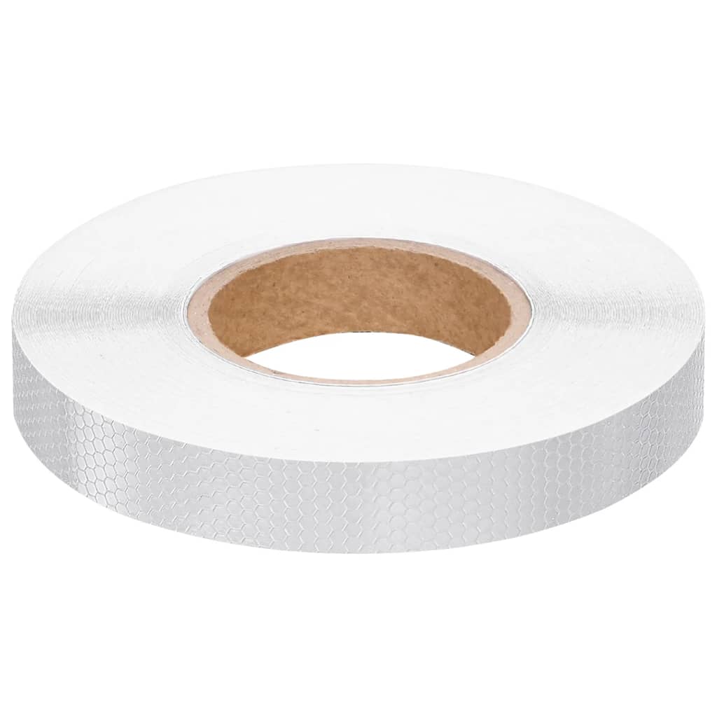 vidaXL Bande réfléchissante Blanc 2,5 cmx50 m PVC