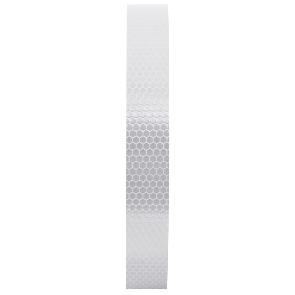 vidaXL Bande réfléchissante Blanc 2,5 cmx50 m PVC