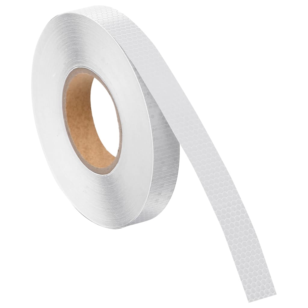 vidaXL Bande réfléchissante Blanc 2,5 cmx50 m PVC