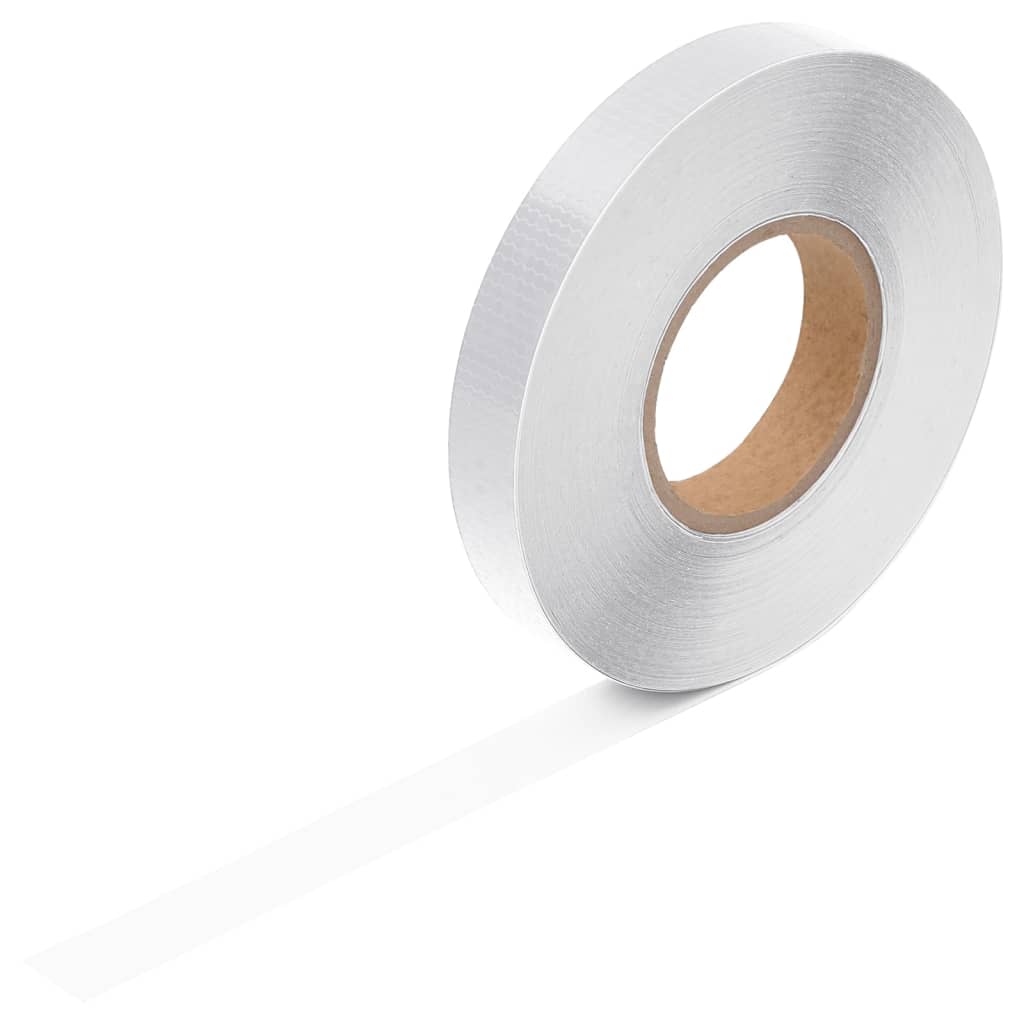 vidaXL Bande réfléchissante Blanc 2,5 cmx50 m PVC