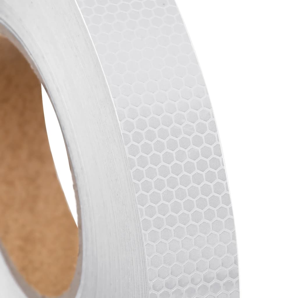 vidaXL Bande réfléchissante Blanc 2,5 cmx50 m PVC