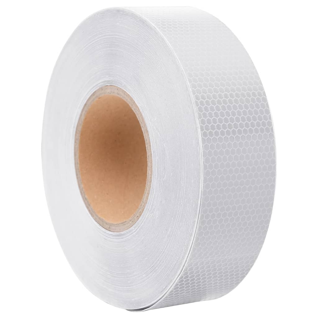 vidaXL Bande réfléchissante Blanc 5 cmx50 m PVC