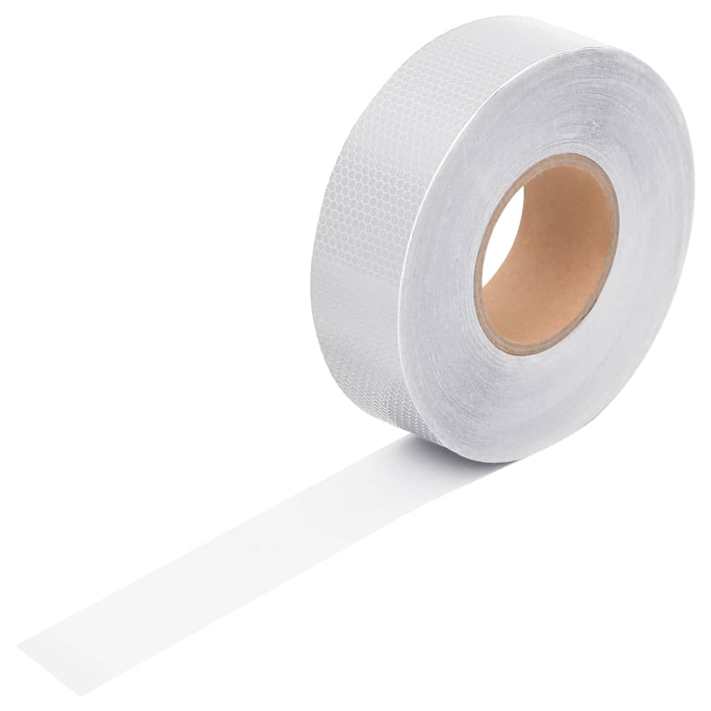 vidaXL Bande réfléchissante Blanc 5 cmx50 m PVC